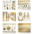 Custom metallic gold temporary hand body sticker tattoo